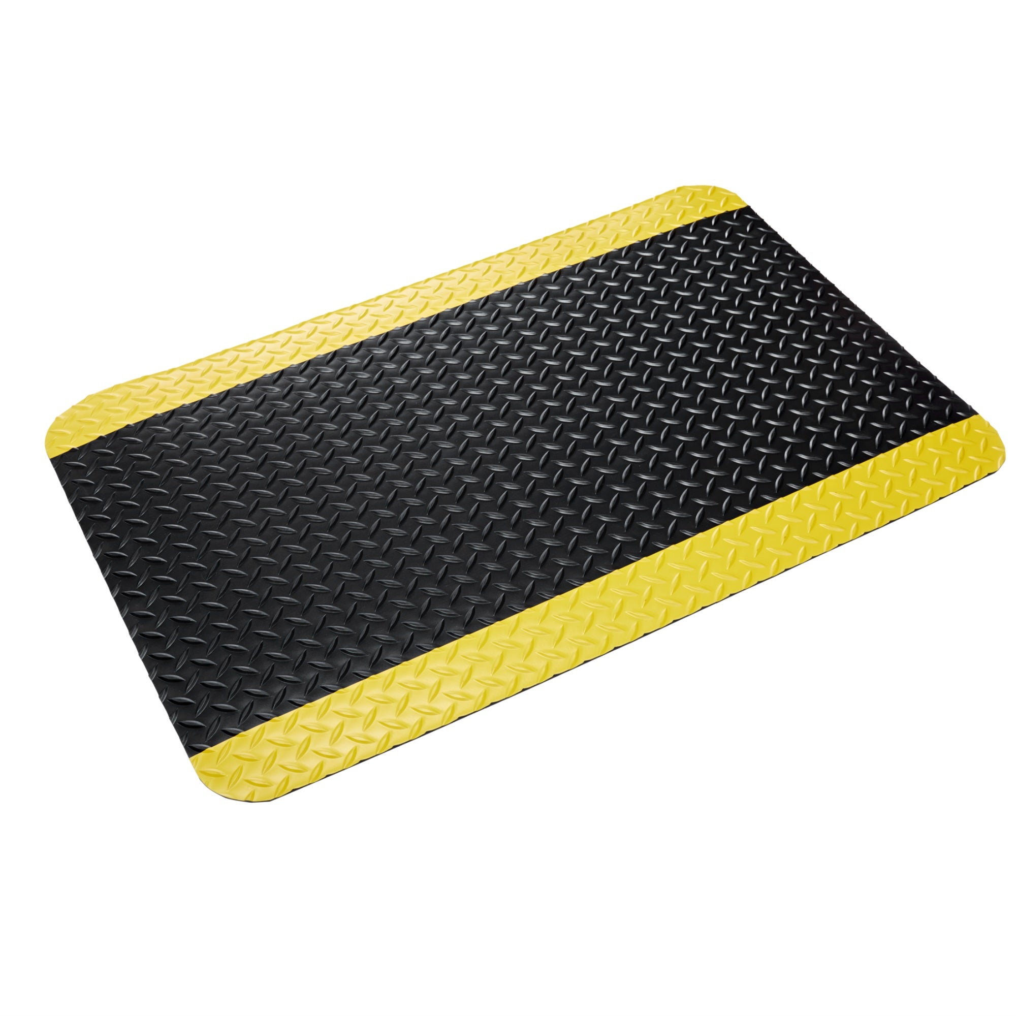 Industrial Deck Plate Ultra 4'x12' Black w/Yellow